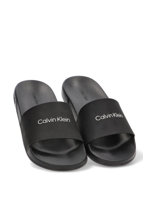Chanclas sandalias playa de hombre CALVIN KLEIN hm0hm02107 negro goma suela plana