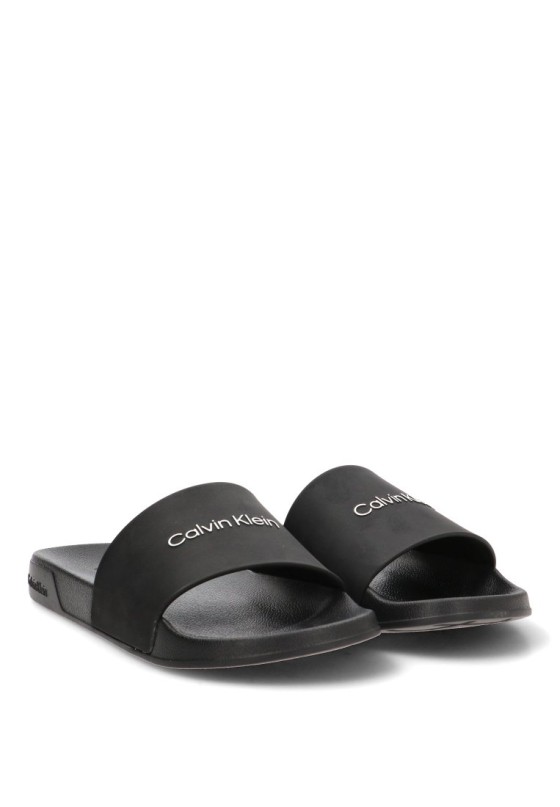 Chanclas sandalias playa de hombre CALVIN KLEIN hm0hm02107 negro goma suela plana