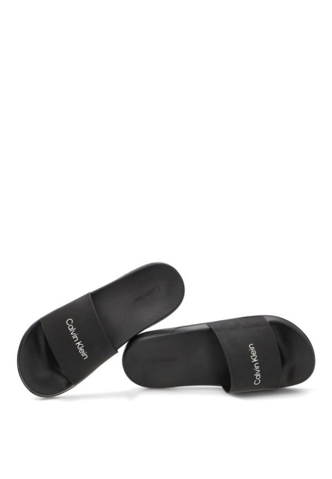 Chanclas sandalias playa de hombre CALVIN KLEIN hm0hm02107 negro goma suela plana