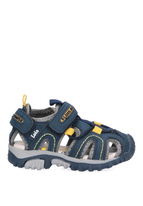 Sandalia de niño LOIS 46160 azul sintetico suela plana