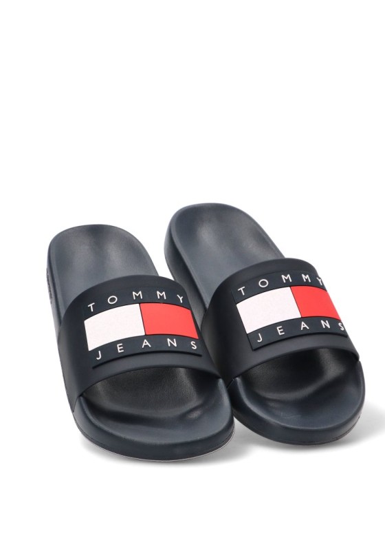 Chanclas sandalias playa de hombre TOMMY HILFIGER em0em01191 marino goma suela plana