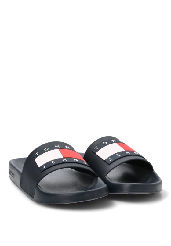 Chanclas sandalias playa de hombre TOMMY HILFIGER em0em01191 marino goma suela plana