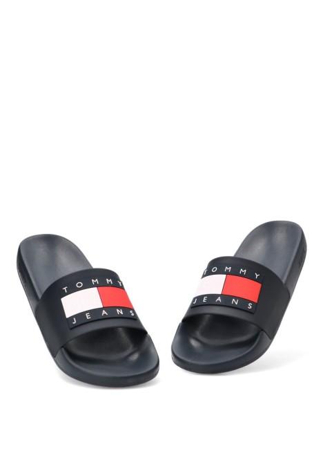 Chanclas sandalias playa de hombre TOMMY HILFIGER em0em01191 marino goma suela plana
