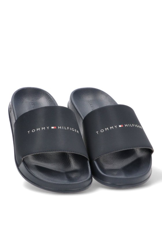 Chanclas sandalias playa de hombre TOMMY HILFIGER fm0fm05799 negro sintetico suela plana