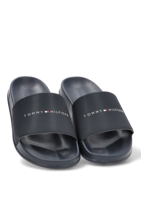 Chanclas sandalias playa de hombre TOMMY HILFIGER fm0fm05799 negro sintetico suela plana