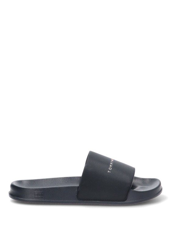 Chanclas sandalias playa de hombre TOMMY HILFIGER fm0fm05799 negro sintetico suela plana