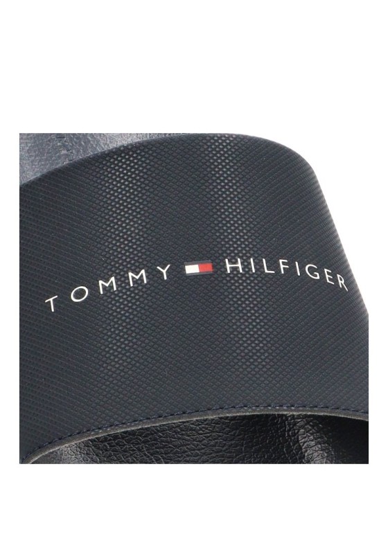 Chanclas sandalias playa de hombre TOMMY HILFIGER fm0fm05799 negro sintetico suela plana