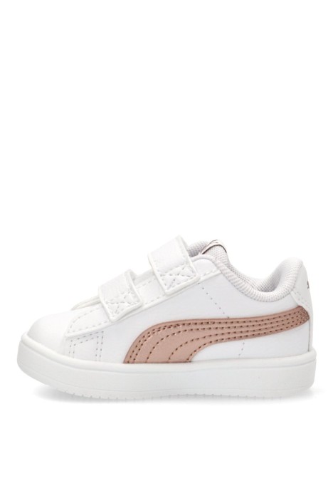 Deportivo de niña PUMA 394253 blanco sintetico suela plana
