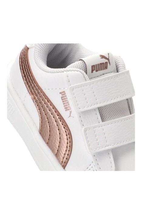 Deportivo de niña PUMA 394253 blanco sintetico suela plana