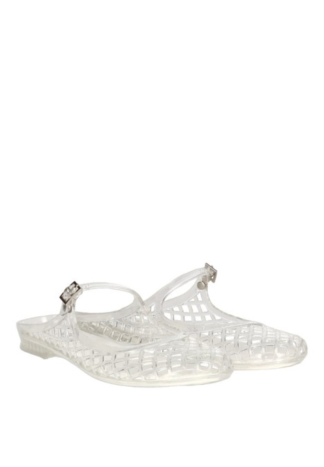 Zueco de mujer XTI 145474 transparente goma suela plana