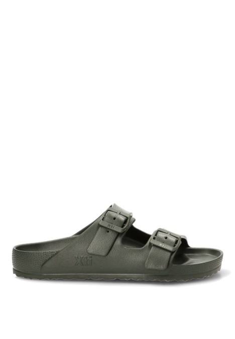 Chanclas sandalias playa de hombre XTI 145733 kakhi goma suela plana