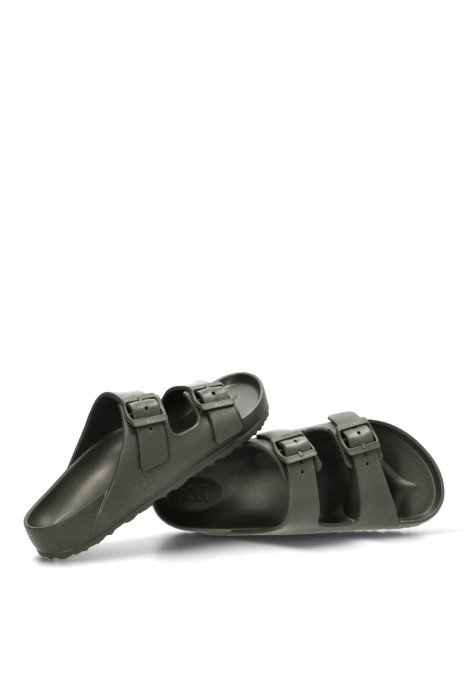 Chanclas sandalias playa de hombre XTI 145733 kakhi goma suela plana