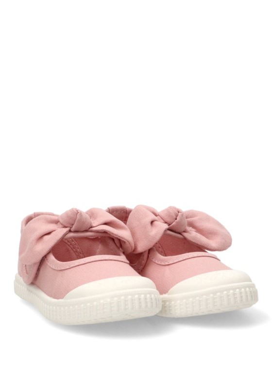 Bailarina  de niña LUNA KIDS rbs1689 rosa textil  suela plana