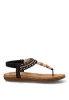 Sandalia negra con suela plana de mujer STAY 60-3143