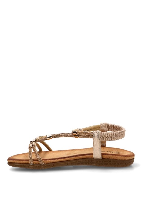 Sandalia con aplique dorado de mujer STAY 60-3140