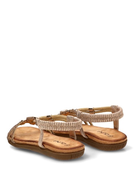 Sandalia con aplique dorado de mujer STAY 60-3140
