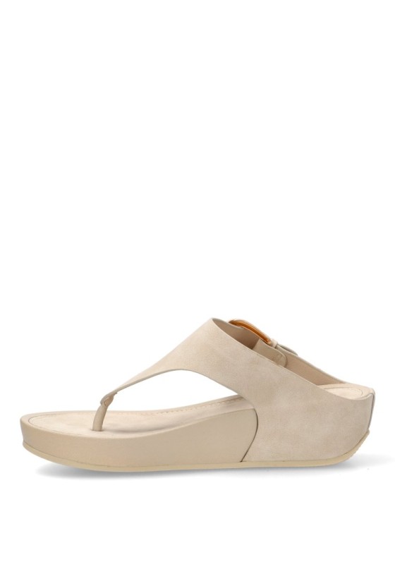 Sandalia con cuña media y hebilla ARMONY 10088 hielo para mujer