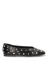 Bailarina  de mujer TRAVIATA m5596 negro sintetico suela plana
