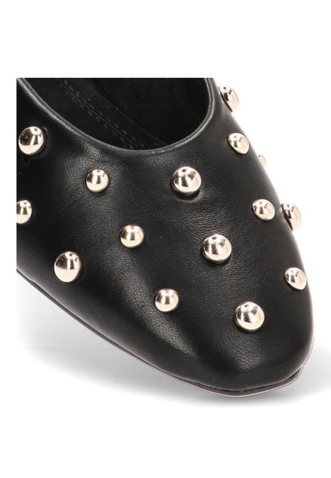 Bailarina  de mujer TRAVIATA m5596 negro sintetico suela plana