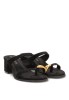 Sandalia negra de tacón medio TRAVIATA M6323 para mujer