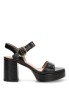 Sandalia negra de mujer TRAVIATA M5360 con tacón alto