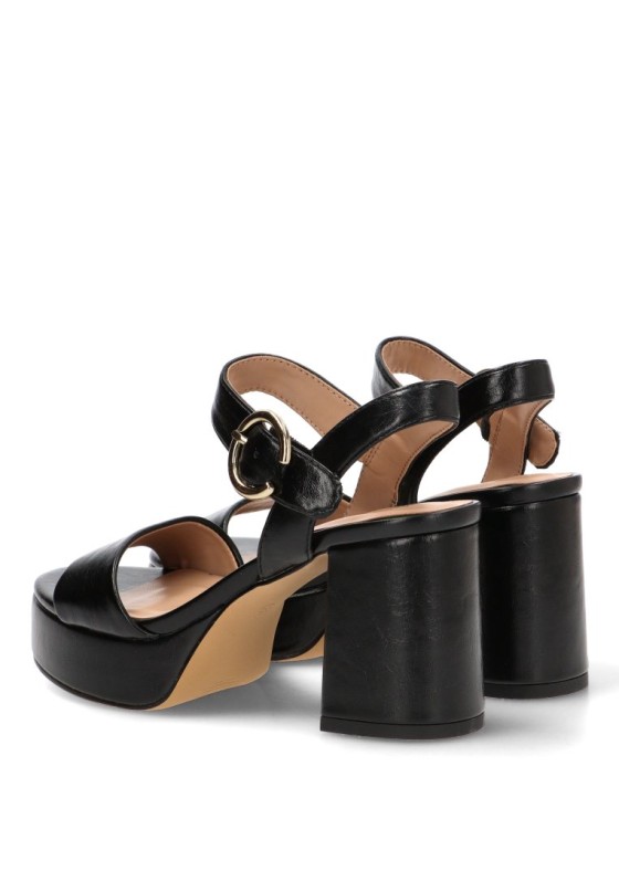 Sandalia negra de mujer TRAVIATA M5360 con tacón alto