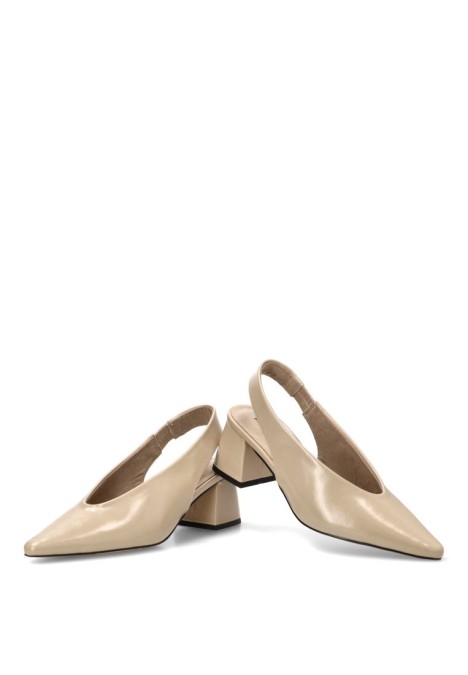 Salon de mujer TRAVIATA m6265 taupe sintetico tacón medio