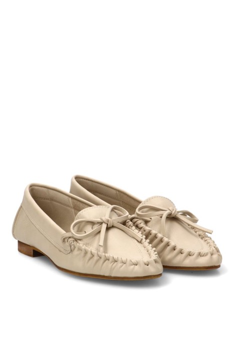 Nautico kiova mocasin de mujer LUNA TREND m6155 beige sintetico suela plana