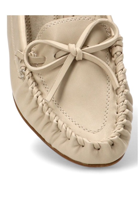 Nautico kiova mocasin de mujer LUNA TREND m6155 beige sintetico suela plana