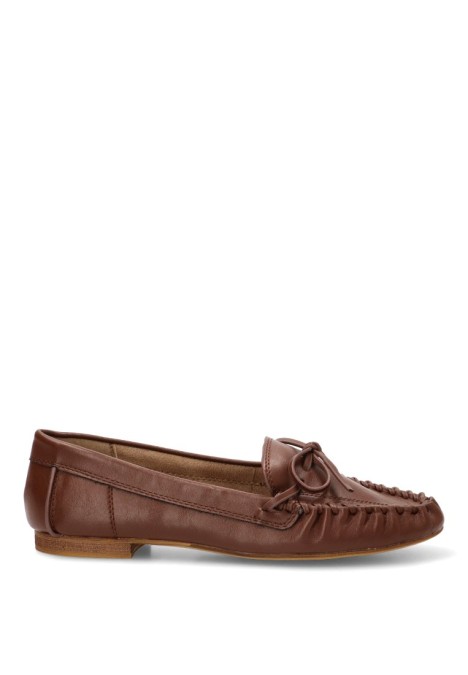 Nautico kiova mocasin de mujer LUNA TREND m6155 marron sintetico suela plana