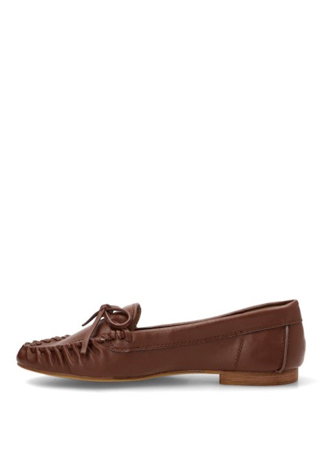 Nautico kiova mocasin de mujer LUNA TREND m6155 marron sintetico suela plana