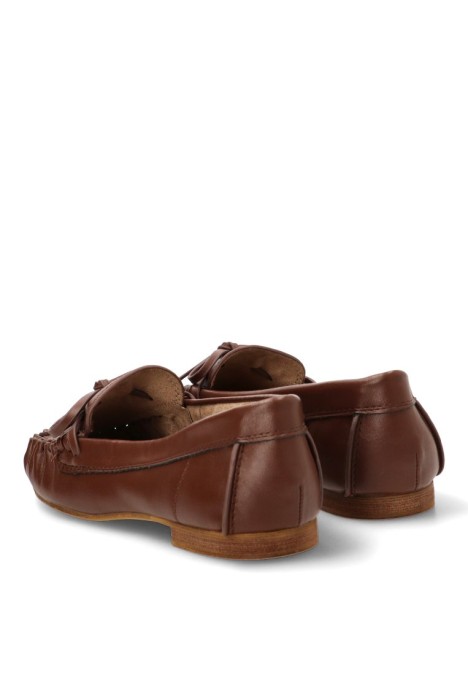 Nautico kiova mocasin de mujer LUNA TREND m6155 marron sintetico suela plana