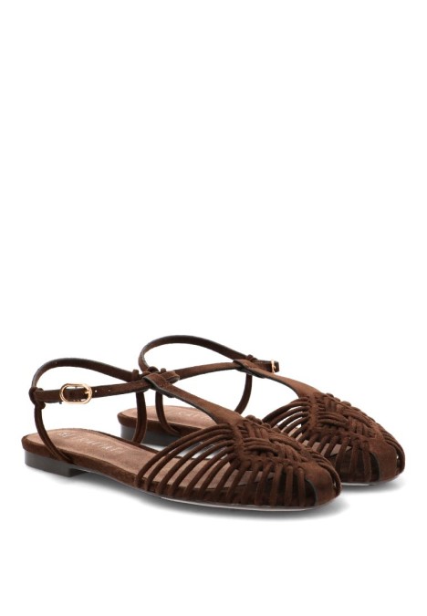 Sandalia café de mujer TRAVIATA M6396
