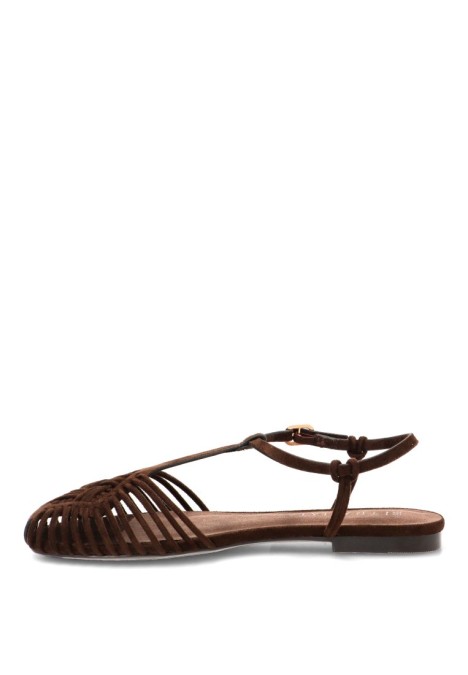 Sandalia café de mujer TRAVIATA M6396