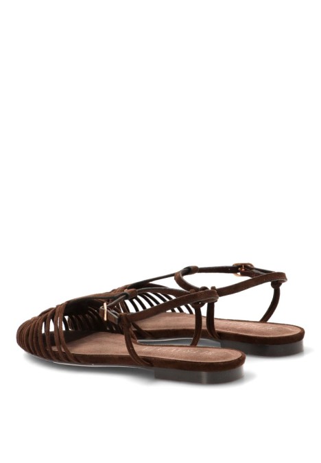 Sandalia café de mujer TRAVIATA M6396