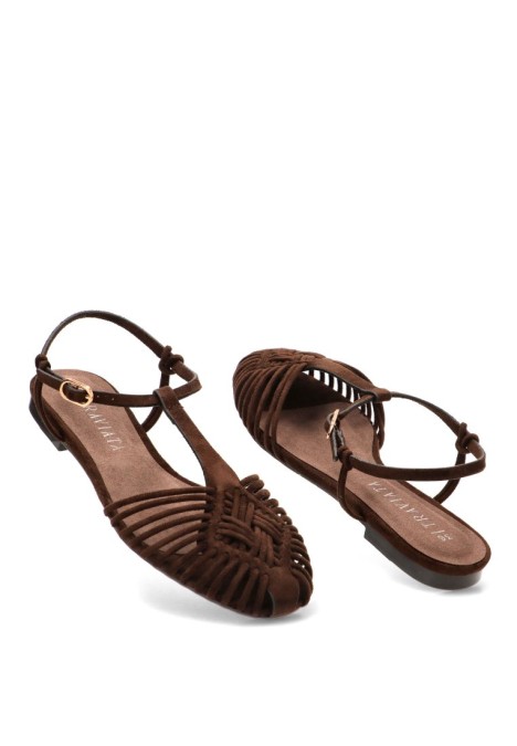 Sandalia café de mujer TRAVIATA M6396