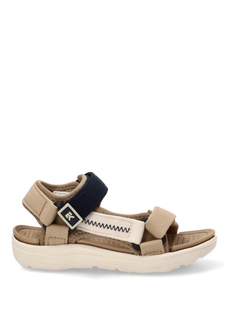 Sandalia de niño ETIKA 17229 camel textil  suela plana