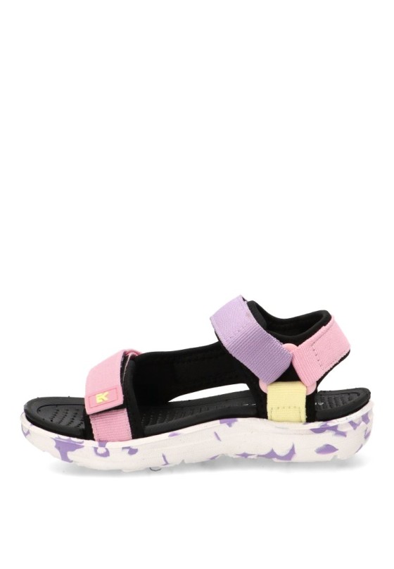 Sandalia de niña ETIKA 17229 multicolor textil  suela plana