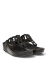 Sandalia negra de mujer ARMONY 10087 con cuña media y brillo