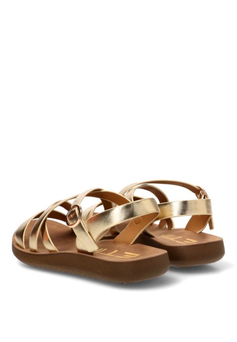 Sandalia de hombre ETIKA 10129 oro sintetico suela plana