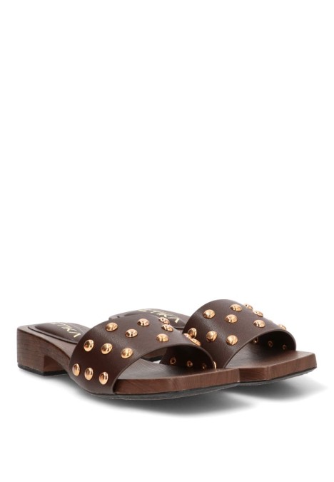 Sandalia chocolate de mujer ETIKA 30031