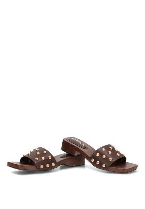 Sandalia chocolate de mujer ETIKA 30031