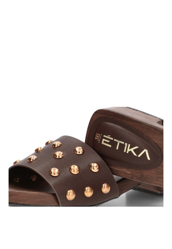 Sandalia chocolate de mujer ETIKA 30031