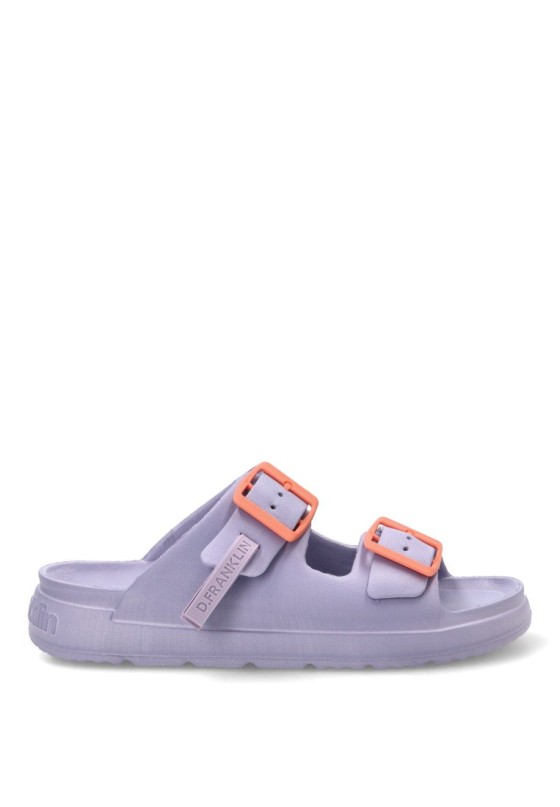 Chanclas de playa lila de goma para mujer DR FRANKLIN DFSH413005