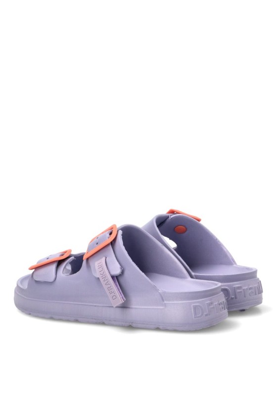 Chanclas de playa lila de goma para mujer DR FRANKLIN DFSH413005