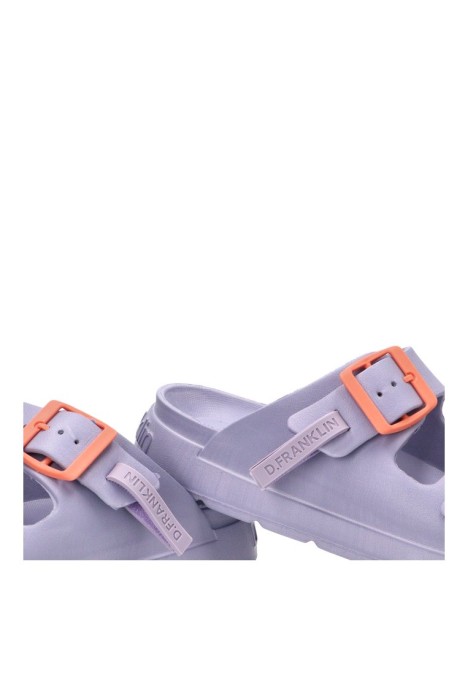 Chanclas de playa lila de goma para mujer DR FRANKLIN DFSH413005