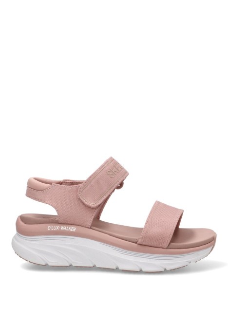 Sandalia textil beige con cuña media de mujer SKECHERS 119226