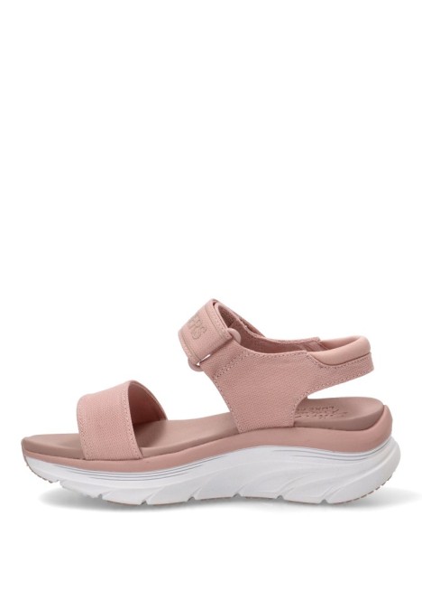 Sandalia textil beige con cuña media de mujer SKECHERS 119226