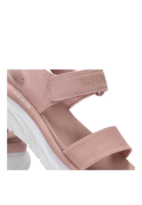 Sandalia textil beige con cuña media de mujer SKECHERS 119226