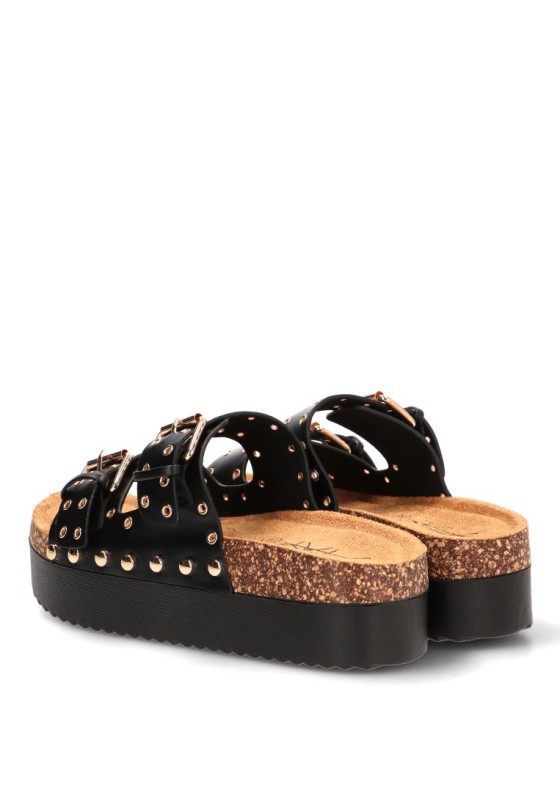 Sandalia negra de mujer STAY 18-2543